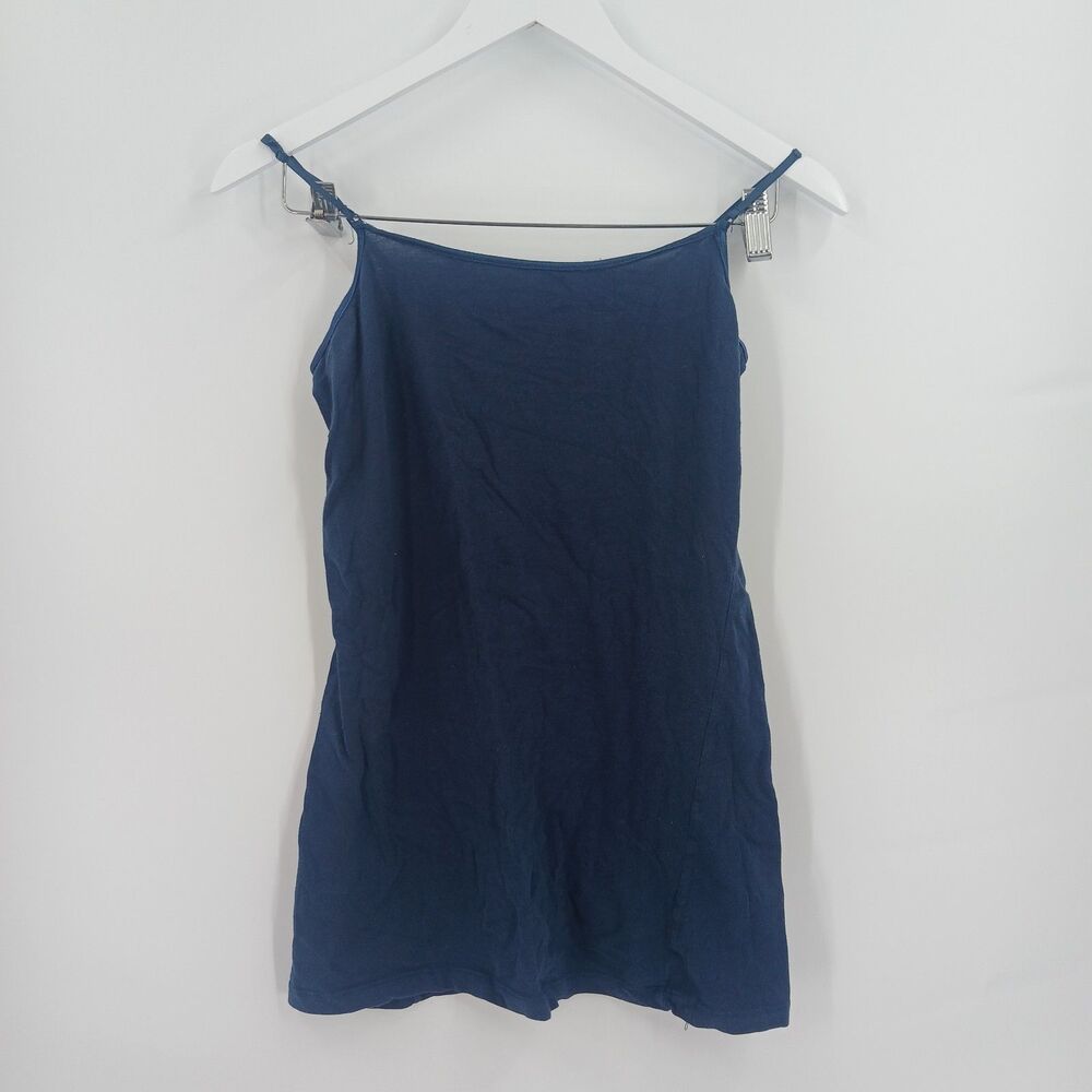 Womens Navy Blue Spaghetti Strap Cami Tank Top Size Large color story